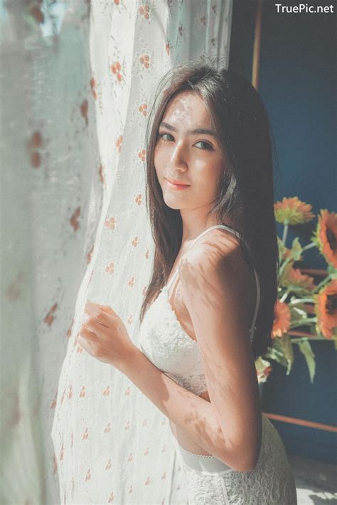 Thailand Model Baifern Rinrucha Kamnark White Lingerie