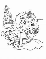 Strawberry Shortcake Coloring Crown Wear Play Beautiful Pupcake Kids Princess Palace Colouring sketch template