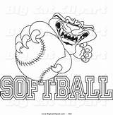 Softball Coloring Pages Print Printable Childlife Color Getcolorings Getdrawings sketch template