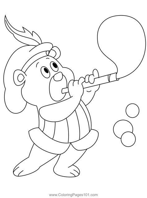 blowing bubbles coloring page  kids  adventures   gummi