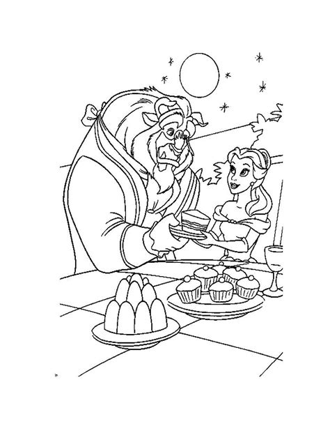 beauty   beast  coloring pages coloring pages