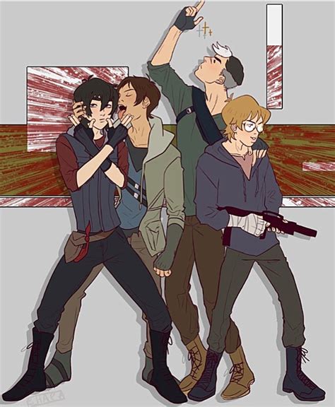 ooh this looks like that picture of the walking dead cast voltron klance voltron comics