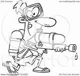 Water Cartoon Clipart Gun Playful Armed Man Soaker Illustration Vector Toonaday Lineart Royalty Outline Ron Leishman Getdrawings Drawing 2021 sketch template