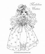 Coloring Ever After High Pages Girl Royal Printable American Rebels Color Colouring Monster Kara Print Realm Kit Drawings Doll Book sketch template