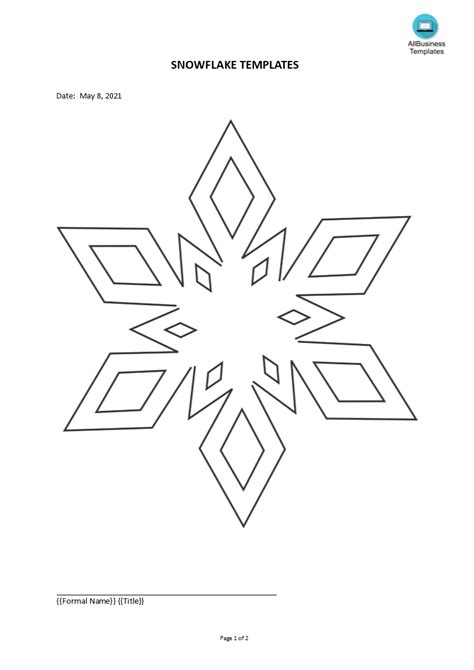 telecharger gratuit snowflake template