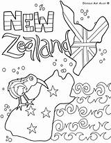 Zealand Coloring Pages Doodle Alley Nz Maori Colouring Flag Kids Map Waitangi Template Kiwiana Printable Colour Color Printables Landmarks Activities sketch template
