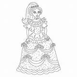 Colorare Coloring Principessa Vestito Spangles Lustrini Brillante Bella Shining Fairy sketch template