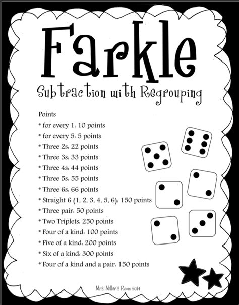 printable farkle rules  printable templates