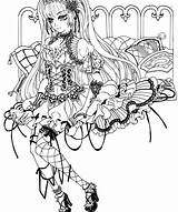 Gothic Coloring Pages Printable Fairy Marvelous Goth Getcolorings Fai sketch template
