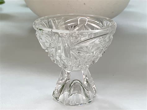 Vintage Egg Cups Crystal Glass Egg Cups Set Of 6 Etsy