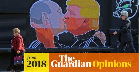 an image of putin and trump kissing isn t funny it s homophobic lee