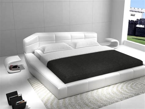 vilenno queen size modern style  leather platform bed white ebay