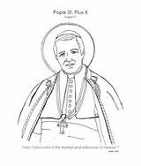 Pius Pope Saint Coloring Color Sheets Scribd Catholic Kids sketch template
