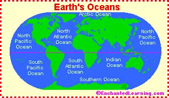earths oceans enchantedlearningcom