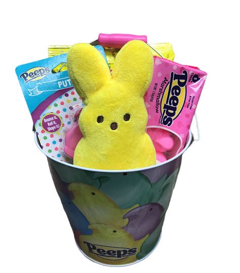 peeps marshmallow peeps candy easter themed variety pack bunny gift basket pail plush toys