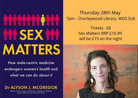 Cancelled Womens Health Sex Matters With Dr Alyson J Mcgregor