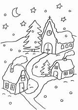 Weihnachten Ausmalbilder Dorf Schnee Verschneites Malvorlagen Malvorlage Ausmalen Kinder Kostenlose Weihnachts Zeichnen Drucken Erwachsene Weihnachtslandschaften Landschaften Onlycoloringpages sketch template