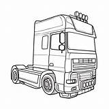 Vrachtauto Kleurplaat Vrachtwagen Trekker Kleurplaten sketch template