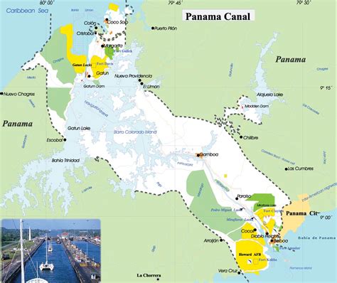 map  panama canal