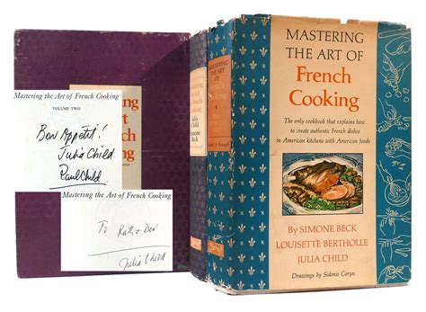 mastering  art  french cooking volumes    signed st julia child  edition