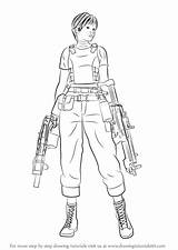 Resident Evil Rebecca Draw Chambers Drawing Drawings Step Learn Jill Valentine Paintingvalley sketch template