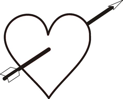 hearts  arrows coloring pages