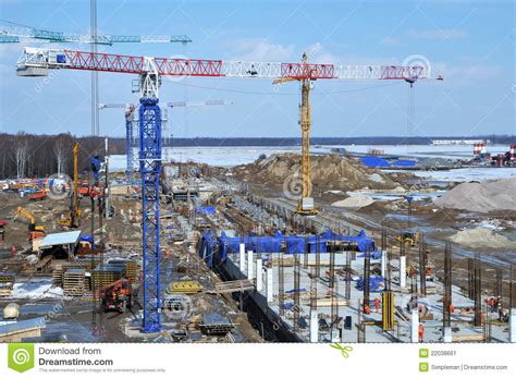 construction site stock image image  steel real site