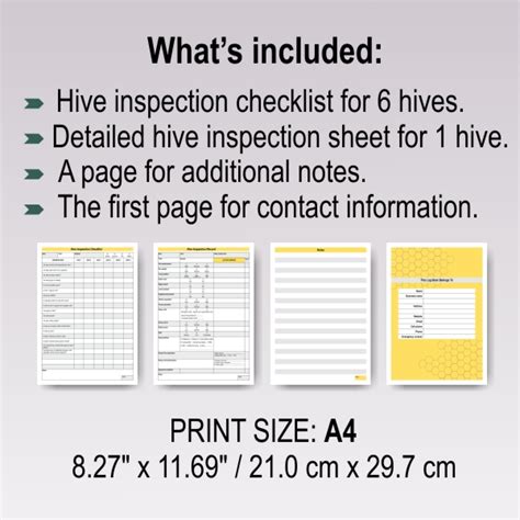 printable hive inspection sheet  beehive inspection sheet inspire