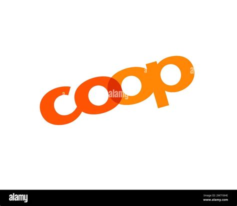 coop switzerland rotated logo white background stock photo alamy