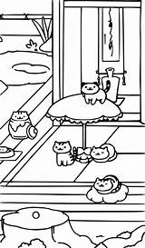 Neko Atsume Coloring Pages sketch template