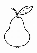 Pear Coloring sketch template