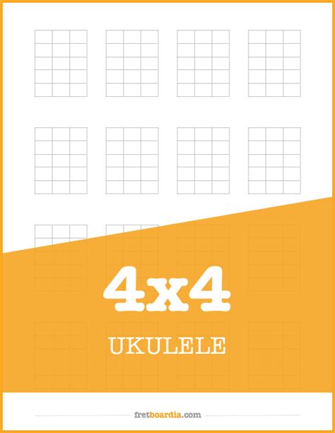 blank ukulele chord charts  printable  fretboardia