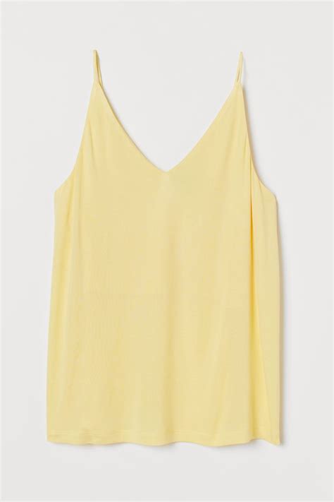 v neck cami light yellow ladies handm au