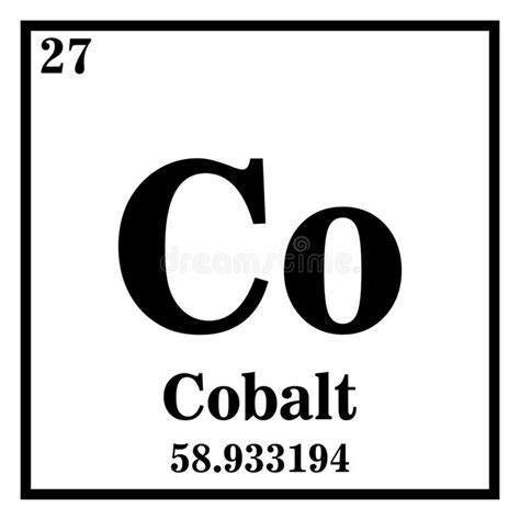 Cobalt Periodic Table Of The Elements Vector Illustration Eps 10 Stock