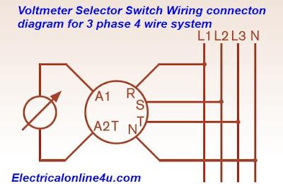 voltmeter selector switch wiring installation   phase  wire system electrical