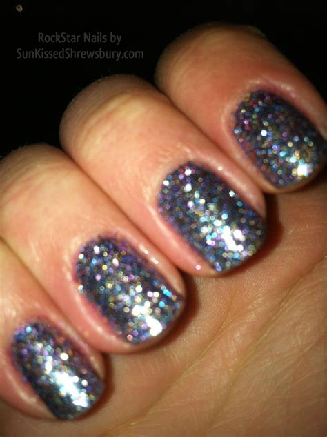 soak off gel glitter rockstar nails blue purple gold mix nails