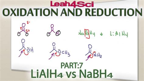 lialh  nabh carbonyl reactions  selective reduction youtube