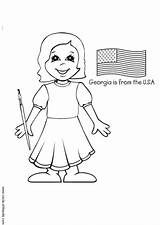 Coloring Georgia Usa Pages Edupics sketch template