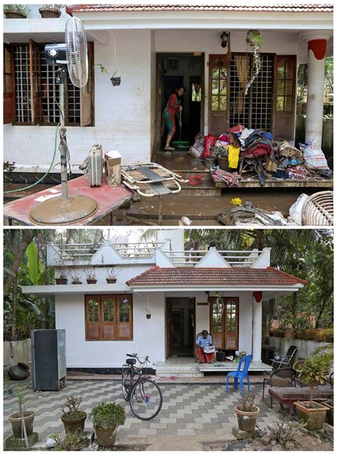 before and after pics of kerala floods this is how the state is getting back on its feet