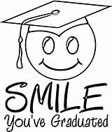 Graduation Coloring Pages Printable Cap Kindergarten Color Print Kids Happy Drawing Outline Clipart Gown Colouring Sheets Grad Smiley Girls Hat sketch template