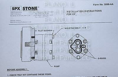 spx fenner stone hydraulic gear pump kp kp  ps   gpm    sale  plano