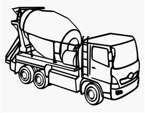 color page concrete truck hd png  kindpng