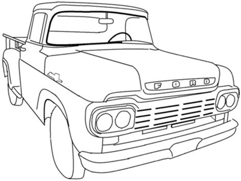classic truck coloring pages  getcoloringscom  printable