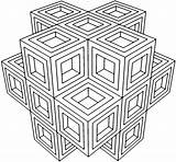 Geometric Geometrie Everfreecoloring Fractal Coloringhome Mandalas Geometrische Malvorlagen Isometric sketch template