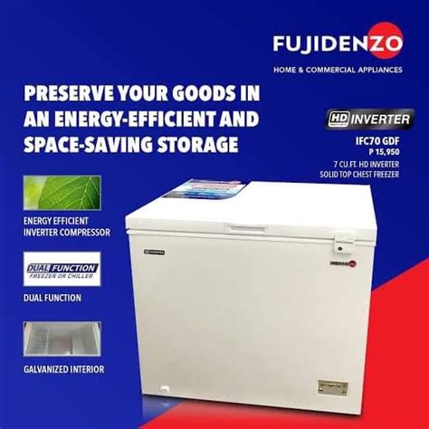 Fujidenzo Dual Function Inverter Chest Freezer Tv And Home Appliances