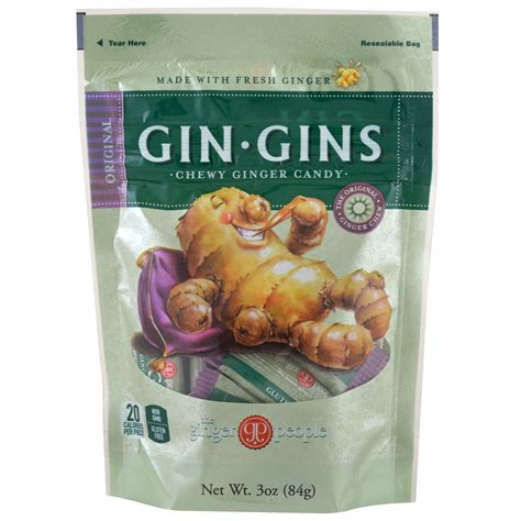 ginger people gingins chewy ginger candy original  oz
