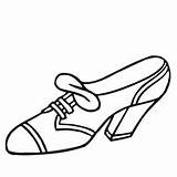 Salto Sapato Desenho Sapatos Tudodesenhos sketch template