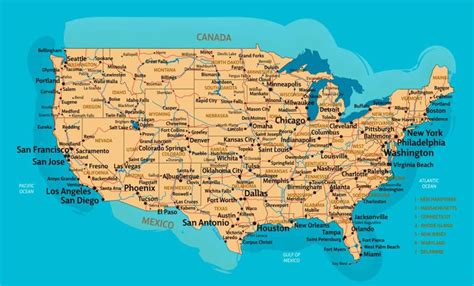 ᐈ Mapas De Estados Unidos De America Usa O Ee Uu Para Descargar 2023