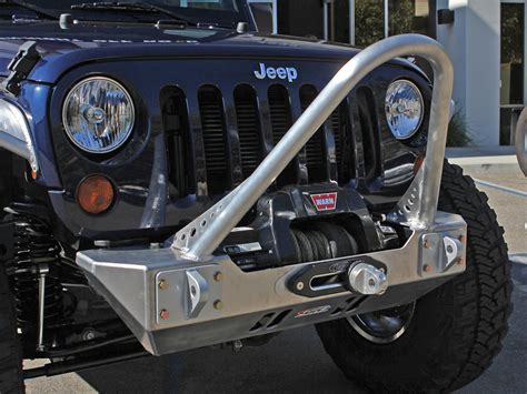 jk boulder stinger front bumper aluminum genright jeep parts