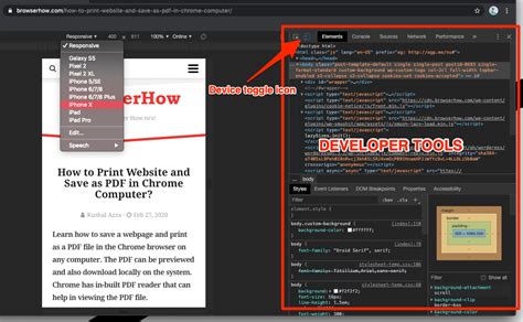 enable mobile site view  chrome computer